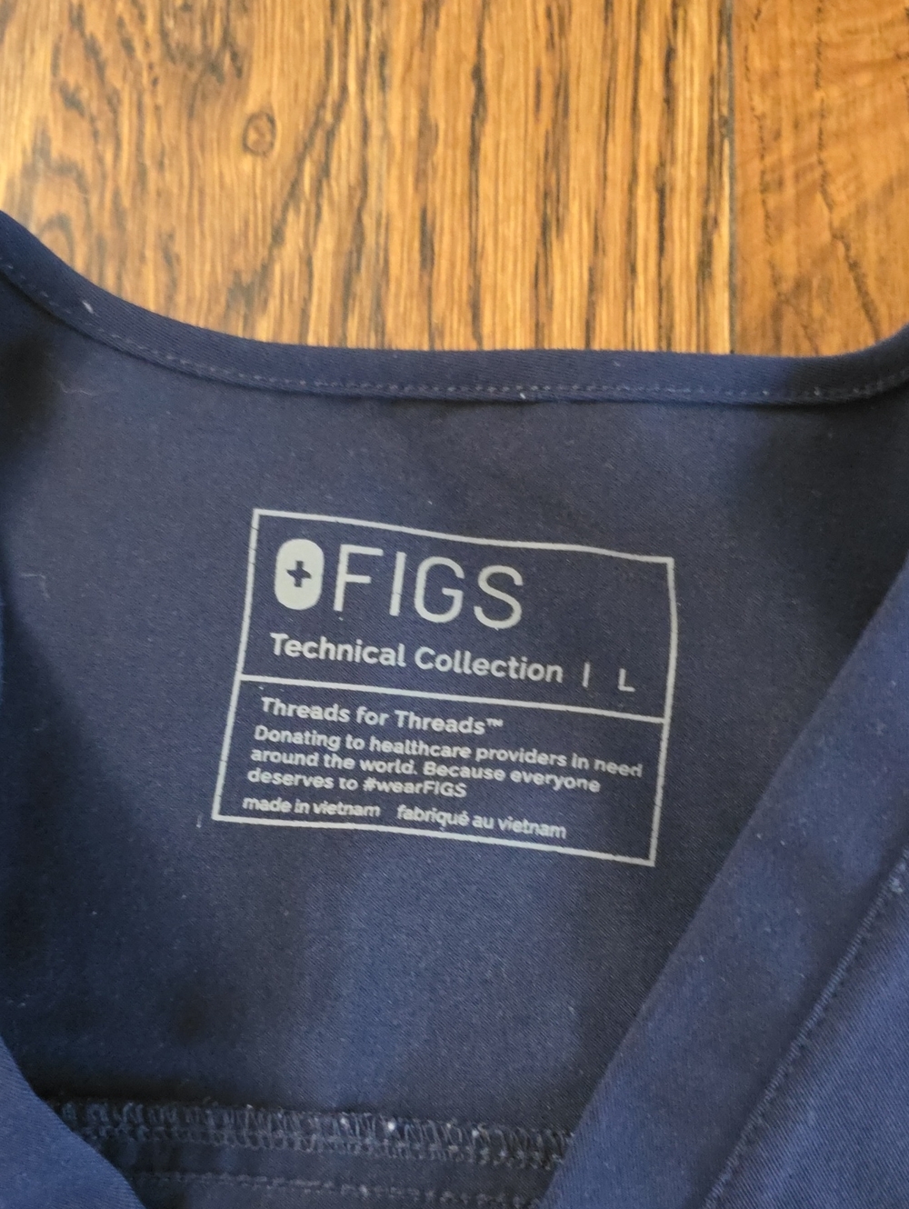 Figs Navy Zip-Front Scrub Jumpsuit - Picture 7 of 10